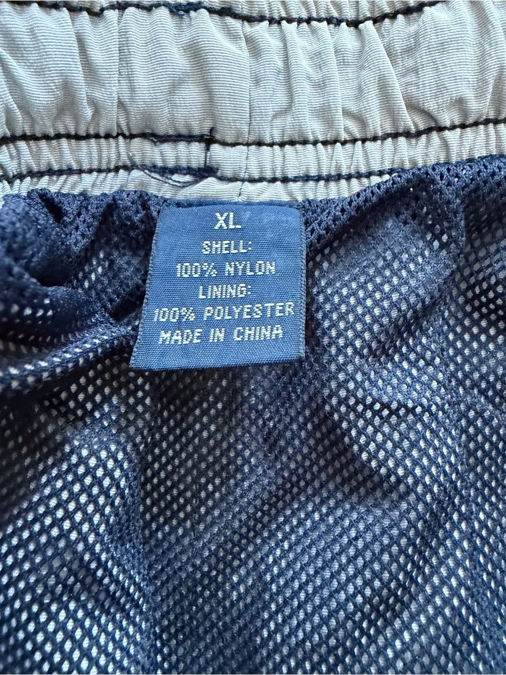 Roundtree & Yorke Men’s XL Light Gray Cargo Swim Trunks Drawstring Quick-Dry